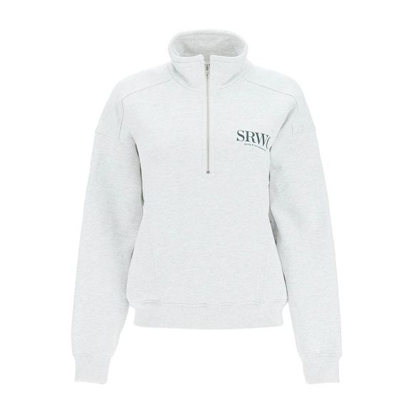 SPORTY & RICH Sweaters - SPORTY & RICH Sporty rich upper east side quarter zip sweatshirt